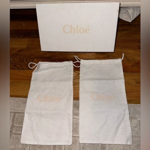 Chloe shoe box with shoe dust bags